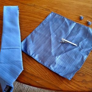 Di Ban Gu tie, cuff links, pocket square set